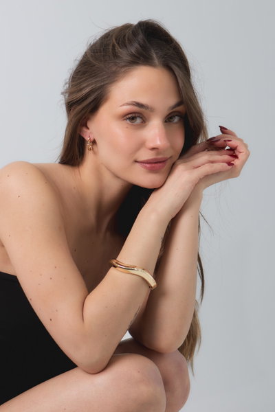 PULSERA ONDULADA FINA DORADA X UNIDAD