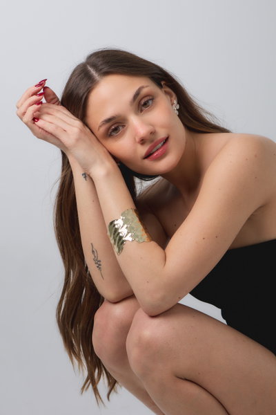 PULSERA DE METAL DORADO X UNIDAD