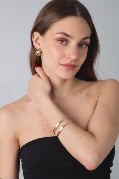 PULSERA DE METAL DORADO X UNIDAD