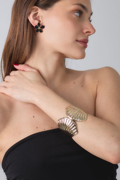 PULSERA LÍNEA PREMIUM SHELL ANCHA DORADA X UNIDAD