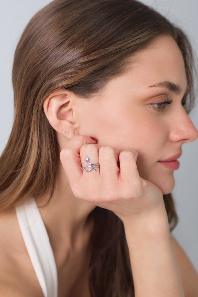 ANILLO ACERO REGULABLE SERPIENTE X UNIDAD