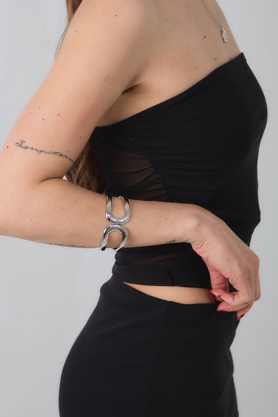 PULSERA DE METAL PLATEADO X UNIDAD