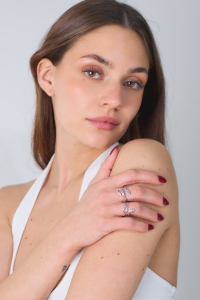 ANILLO ACERO REGULABLE SERPIENTE X UNIDAD