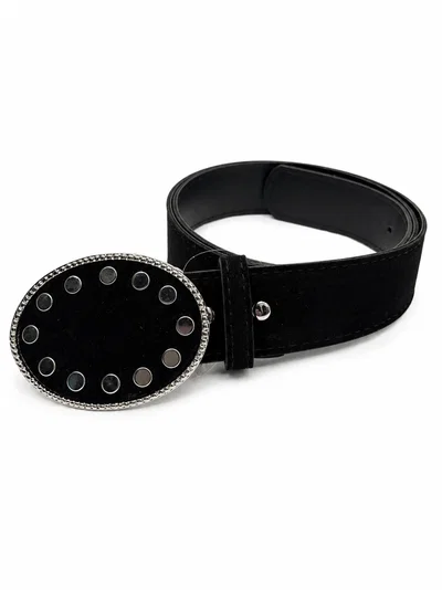 CINTO GAMUZA CON CHAPON REDONDO NEGRO 110CM X UNIDAD