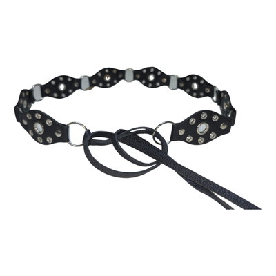FAJITA CON LAZO OJITOS NEGRO 110CM X UNIDAD