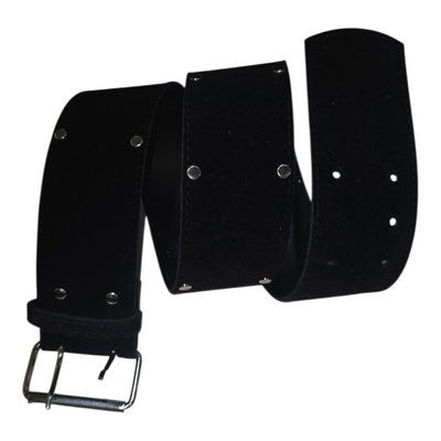 CINTO ANCHO GAMUZA CON TACHAS NEGRO 110CM X UNIDAD