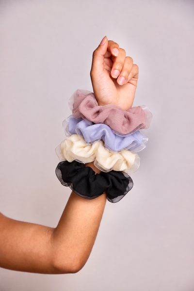 SCRUNCHIES GRANDES ESTILO BALLET FRANCÉS X DOCENA
