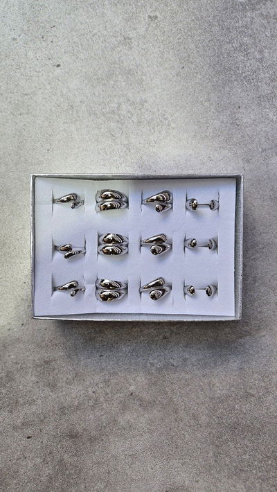 ANILLOS PLATEADO MODELOS SURTIDOS X DZ