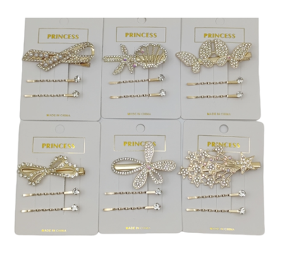 SET HEBILLA C.STRASS Y PAR D INVISIBLES C.PIED DORA 12 PARES