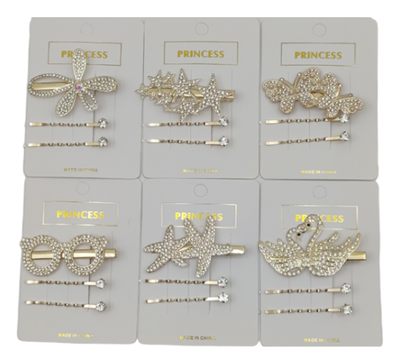 SET HEBILLA C.STRASS Y PAR D INVISIBLES C.PIED DORA 12 PARES