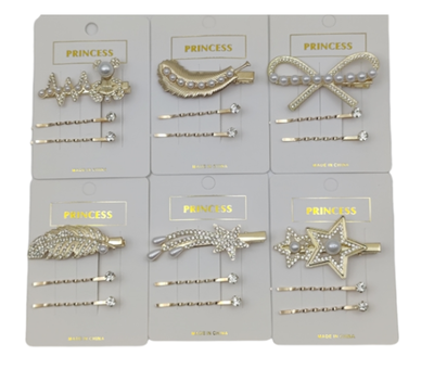 SET HEBILLA C.STRASS Y PAR D INVISIBLES C.PIED DORA 12 PARES