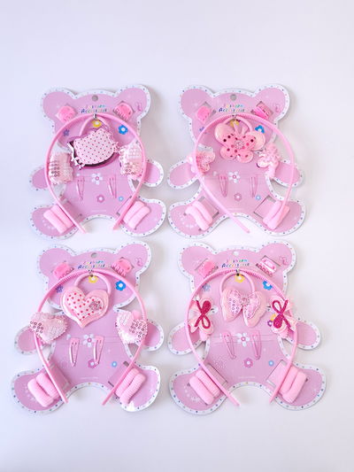 SET CON ACCESORIOS Y VINCHA X CARD