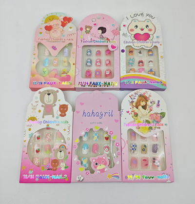 UÑAS AUTOADHESIVAS INFANTILES X 12 PACK