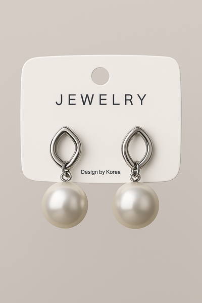 AROS PLATEADOS CON PERLA X PAR