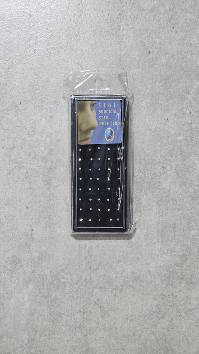 AROS X 40 PCS HIPOALARGENICO CURVO PARA NARIZ BLANCO