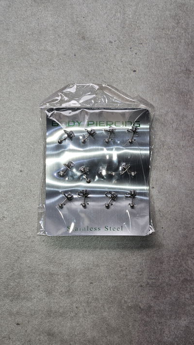 AROS PIERCING X 12 PCS CON PIEDRA