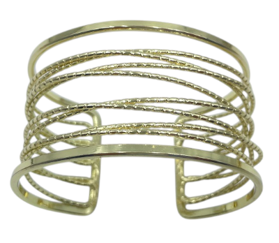 PULSERA TIPO BRAZALETE DORADO X PCS