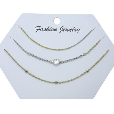 CADENA TRIPLE CON DIJE DORADO X PCS