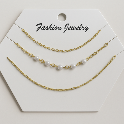 CADENA TRIPLE CON DIJE DORADO X PCS