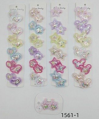 PICO CON APLIQUE INFLABLE Y PURPURINA X 12 PARES EN CARD