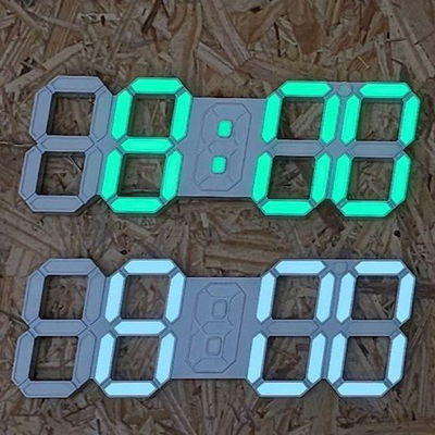 RELOJ DIGITAL LED 12.5 x 37 x2.3 BLANCO