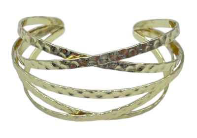 PULSERA TIPO BRAZALETE DORADO X PCS