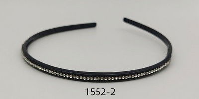 VINCHAS NEGRAS 1 LINEA STRASS X 12 PCS 5 MM