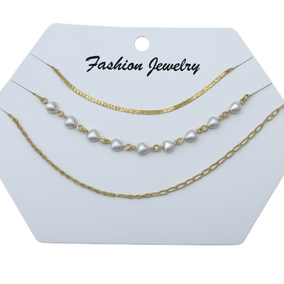 CADENA TRIPLE CON DIJE DORADO X PCS