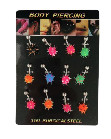 AROS PIERCING X 12 PCS OMBLIGO
