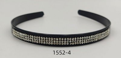 VINCHAS NEGRAS 3 LINEA STRASS X 12 PCS 1,3 CM