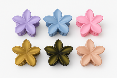 BROCHE FLOR COLORES SURTIDOS X DOCENA