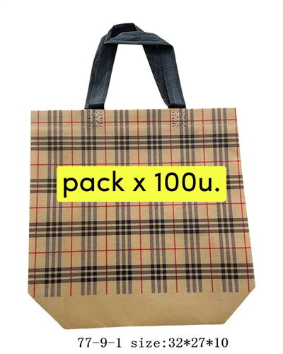 BOLSO COMPRA S 32X27X10 X 100PCS