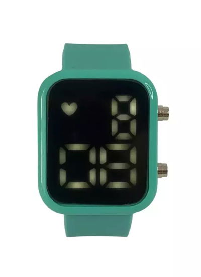 Reloj Brooklyn cuadrado corazón Aqua