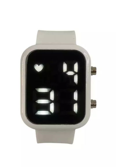 Reloj Brooklyn cuadrado corazón Blanco 