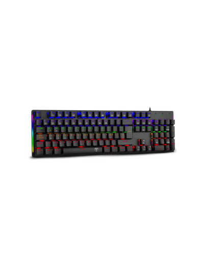 Teclado T-dagger Naxos Black Red Switch Spanish Rainbow T-tgk310-rd Sp