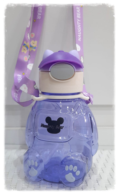 BOTELLA OSO CON GORRA VIOLETA 