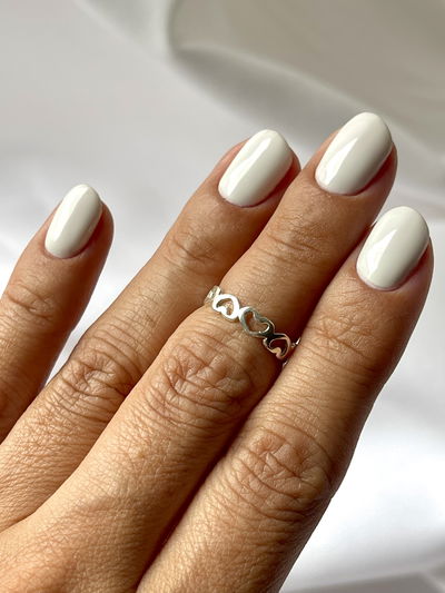 Anillo midi corazón calado 