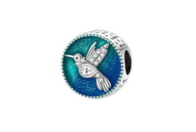 Charms colibrí azul celestino 