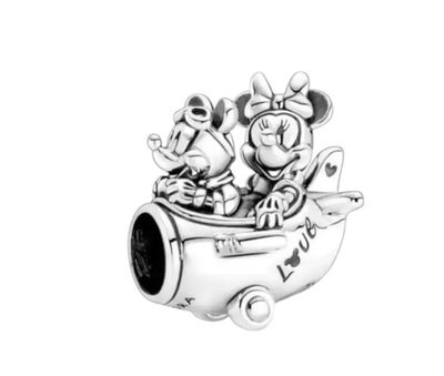 Charms Minnie y Mickey en avión 
