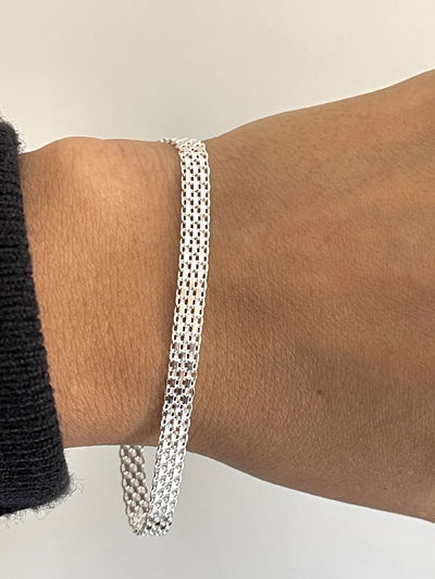 Pulsera malla tejida de 5 cm 
