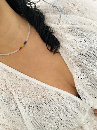 Choker de cristales 7 chakras. 