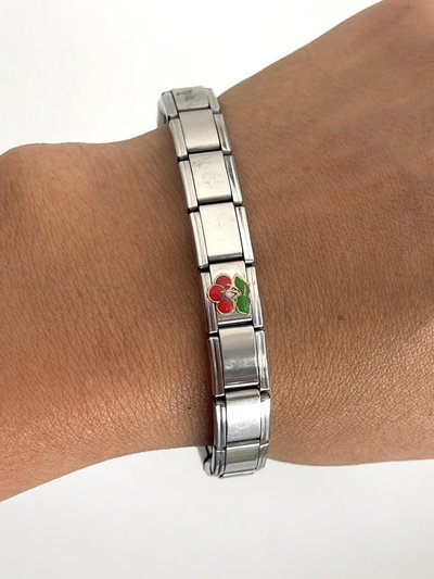Pulsera italiana Charms 3 cerezitas