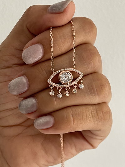 Conjunto cadena y dije ojo turco