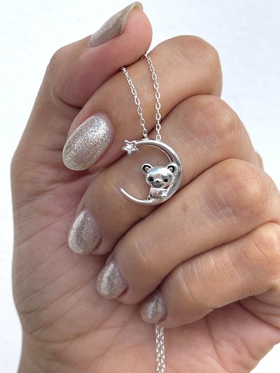 Conjunto de dije Luna estrella y osito