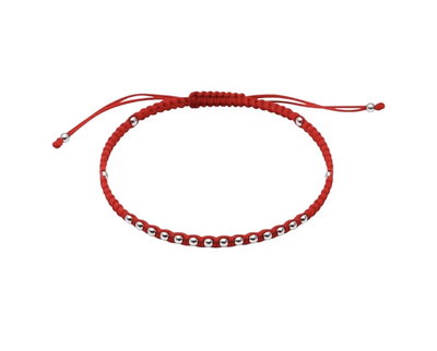 Pulsera de protección hilo rojo y bolitas 17 bolitas