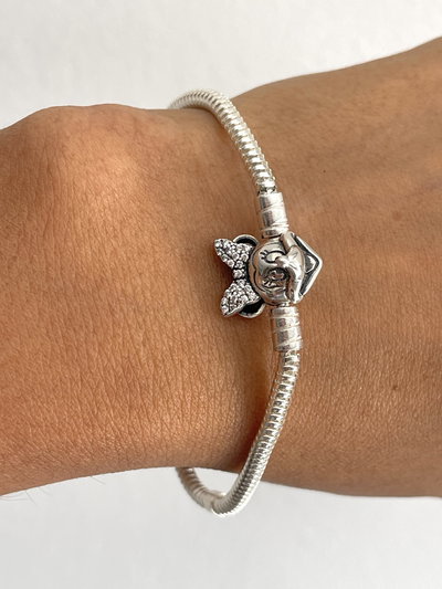 Pulsera semi rígida cierre cara de Minnie 17 cm