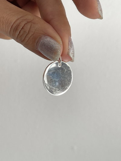 Dije redondo plano para grabados