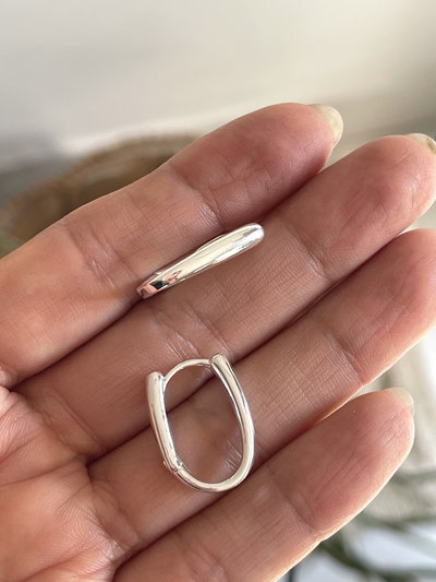 Aros argollas lisos cierre francés