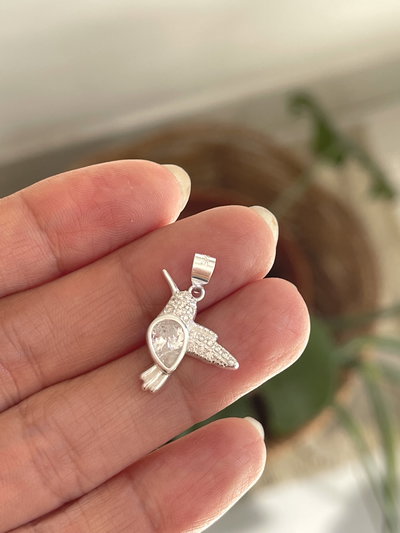 Dije Colibrie con zirconias y micropave