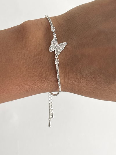 Pulsera mariposa cierre siliconado 